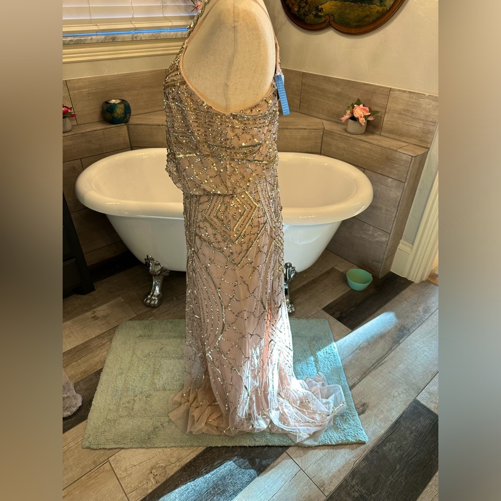 NWT Adrianna Papell Gorgeous Dusty Pink wedding cocktail party classic Dress - Picture 8 of 10